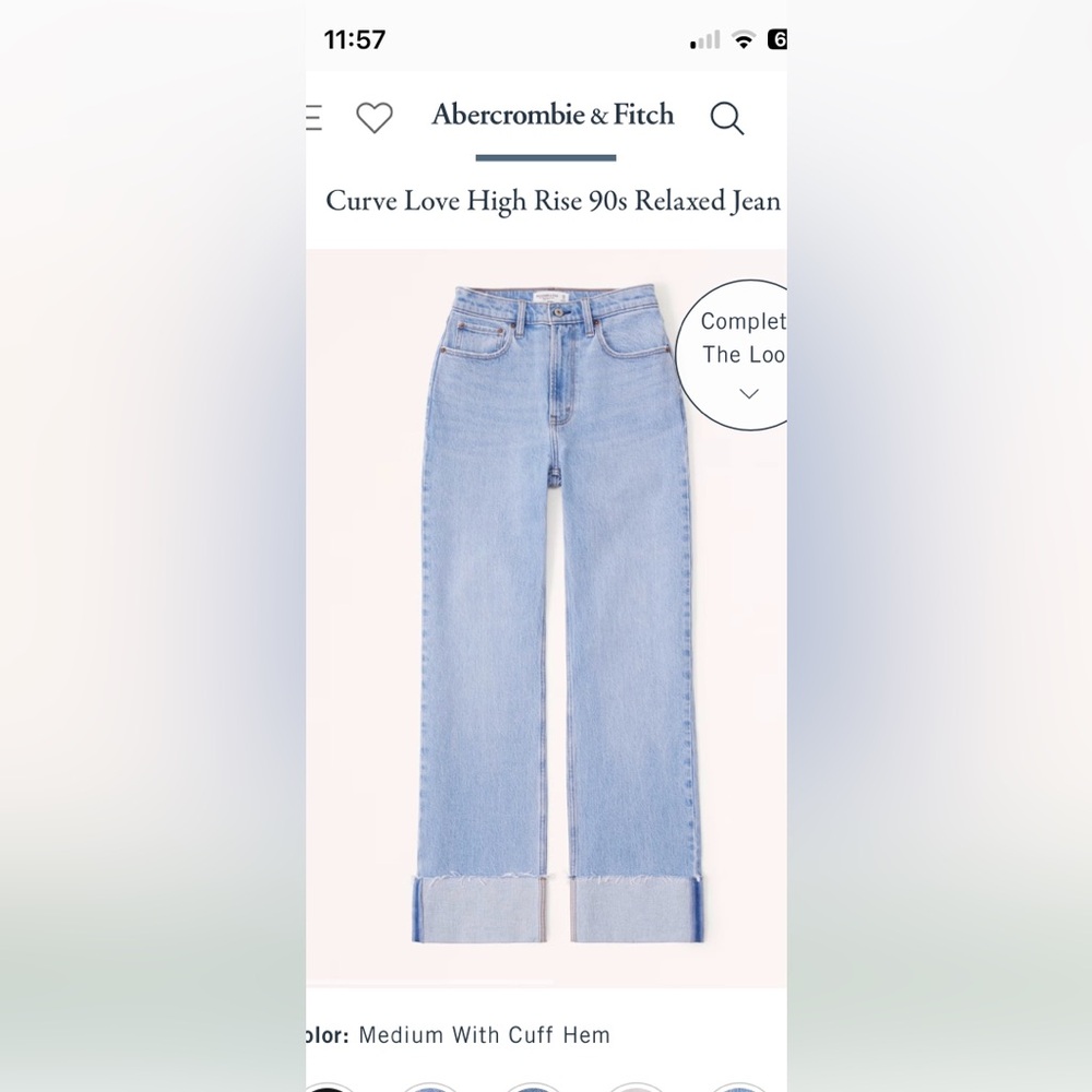 Curve Love High Rise 90s Relaxed Jean - Size 31 *Long*